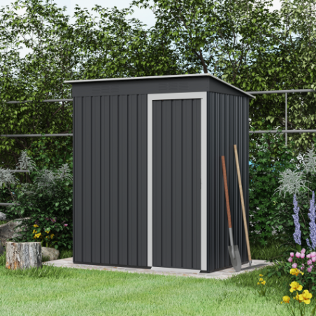 CASETA DE METAL | PUERTAS CORREDERAS 91X151X182CM (1.37M2) ANTRACITA