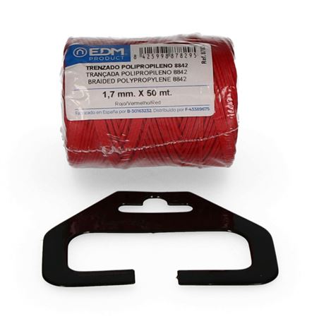 BOBINA TRENZADA POLIPROPILENO 8842 50 METROS ROJO - 87829