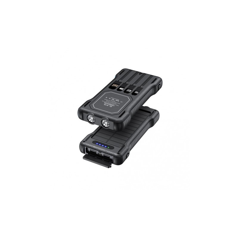POWERBANK SOLAR 10000MAH 4 EN 1 NEGRO...