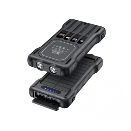 POWERBANK SOLAR 10000MAH 4 EN 1 NEGRO PR290 XO