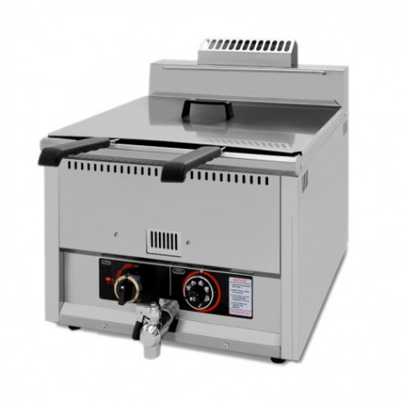 FREIDORA INDUSTRIAL A GAS 30 LITROS ACERO INOX CON VÁLVULA VACIADO CHEFPRO