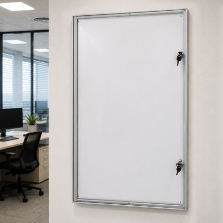 VITRINA ANUNCIOS MURAL CON DOBLE CERRADURA Y 4 LLAVES 951X710 MM CROMAD