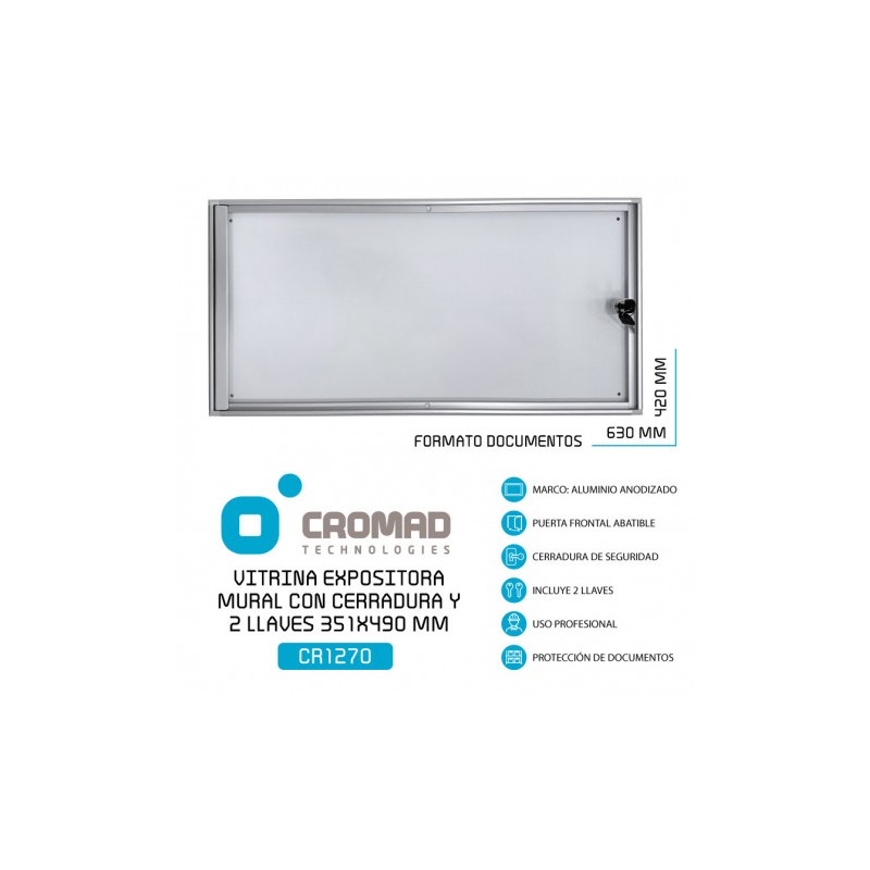 VITRINA ANUNCIOS MURAL CON CERRADURA...