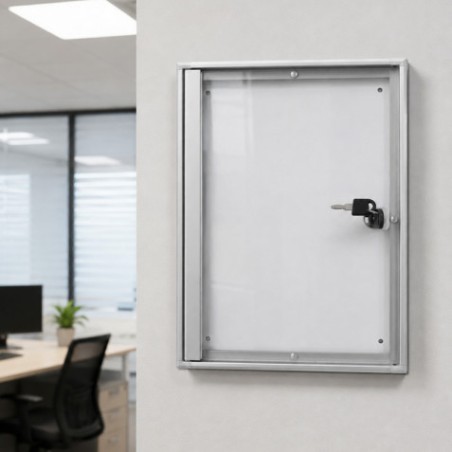 VITRINA ANUNCIOS MURAL CON CERRADURA Y 2 LLAVES 351X270 MM CROMAD
