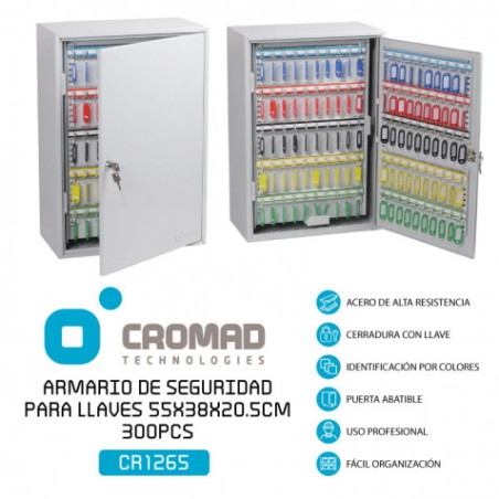 ARMARIO DE SEGURIDAD PARA LLAVES 55X38X20.5CM 300PCS CROMAD