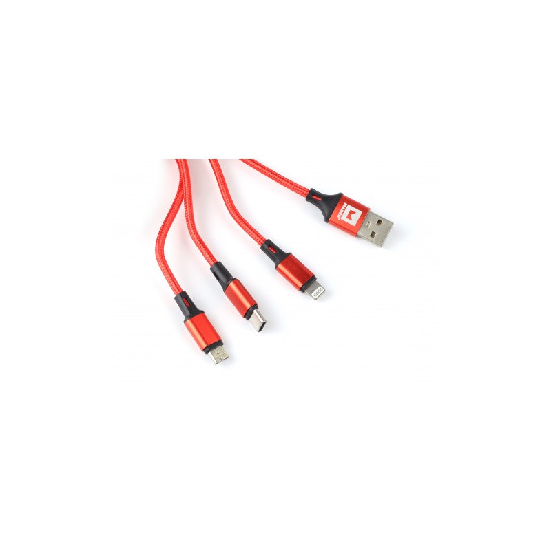 CABLE 3EN1 USBC, USBA, LIGHTNING 1.2M...