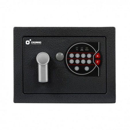 CAJA FUERTE ELECTRÓNICA COMPACTA 23X17X17CM TECLADO DIGITAL CROMAD