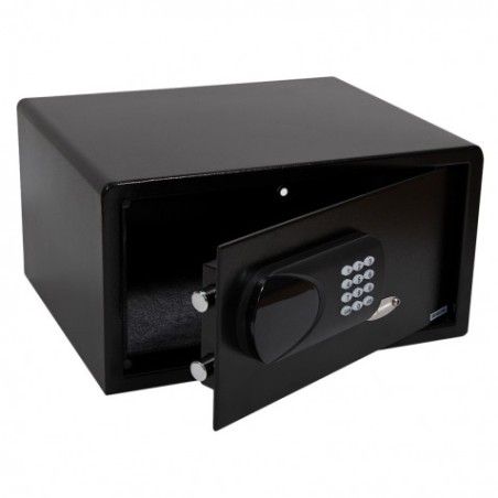 CAJA FUERTE ELECTRÓNICA PARA HOTEL Y OFICINA 42X37X20CM TECLADO DIG. CROMAD