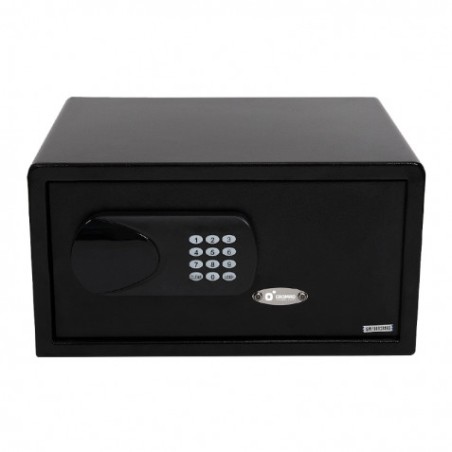 CAJA FUERTE ELECTRÓNICA PARA HOTEL Y OFICINA 42X37X20CM TECLADO DIG. CROMAD