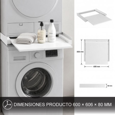 SOPORTE ELEVADOR UNIVERSAL PARA LAVADORAS Y SECADORAS WASHBASE CROMAD
