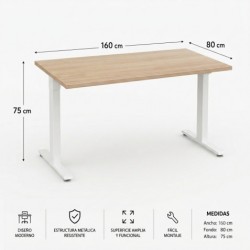 MESA DE OFICINA 160X80X75CM...