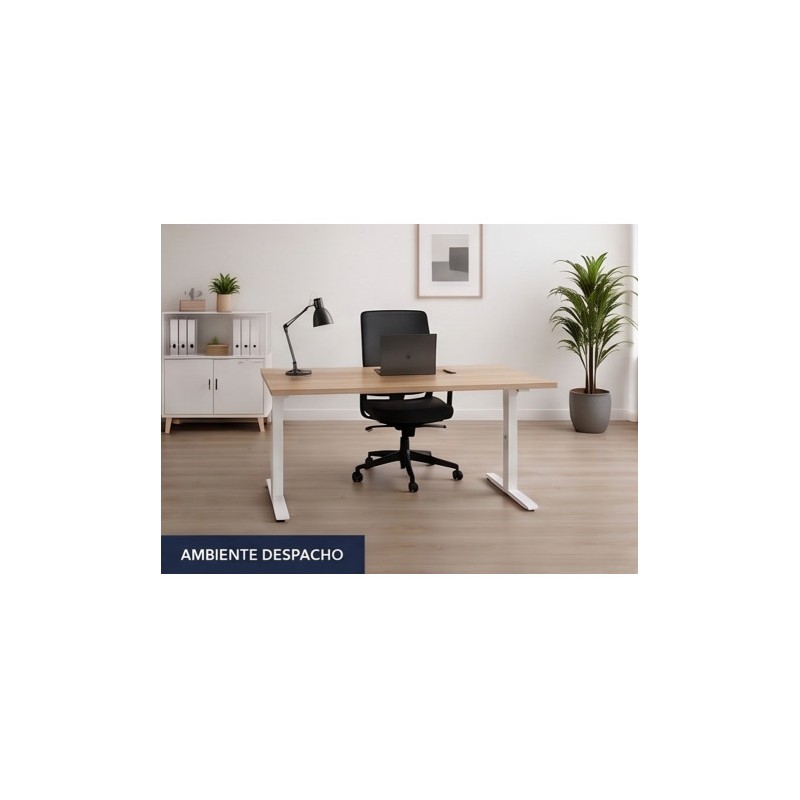 MESA DE OFICINA 160X80X75CM NOGAL CROMAD