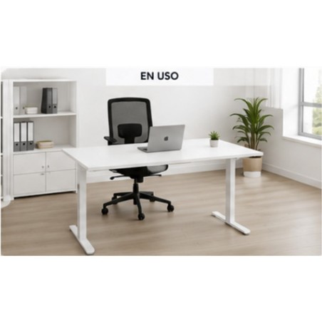 MESA DE OFICINA 140X80X75CM BLANCA CROMAD