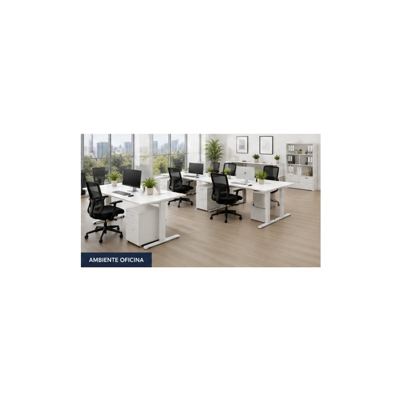 MESA DE OFICINA 140X80X75CM BLANCA...