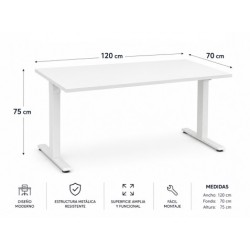 MESA DE OFICINA 120X70X75CM...