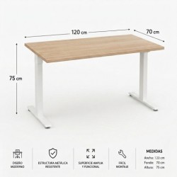 MESA DE OFICINA 120X70X75CM...