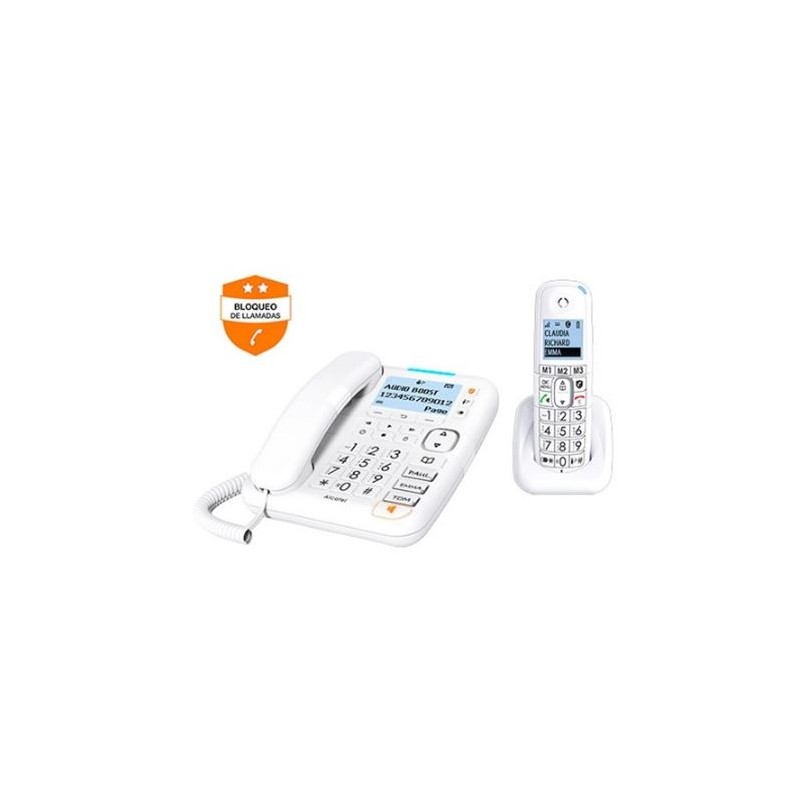 PACK COMBO FIJO MAS INALAMBRICO ALCATEL BLANCO XL785 COMBO