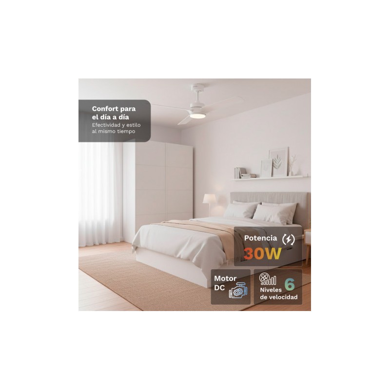 VENTILADOR DE TECHO 30W 47" CON LED Y...