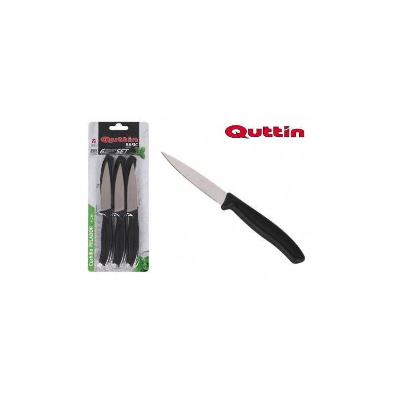SET 6 CUCHILLOS PELADOR 9CM BASIC QUTTIN