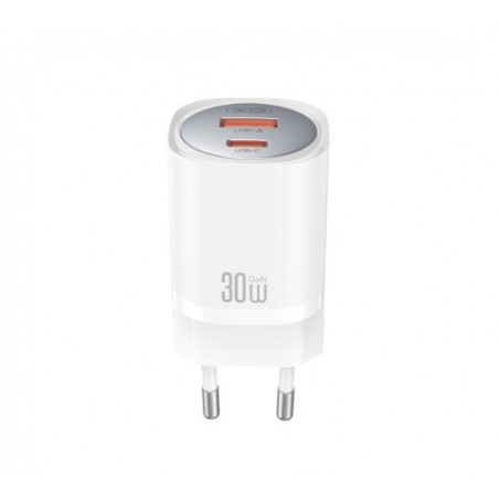 CARGADOR DE CORRIENTE CE21 30W X USB C, USB A BLANCO XO