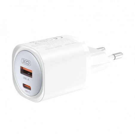 CARGADOR DE CORRIENTE CE21 30W X USB C, USB A BLANCO XO