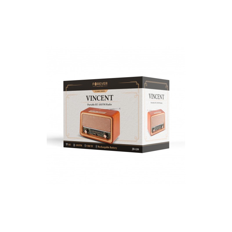RADIO VINCENT AM/FM JB-120 BT USB...
