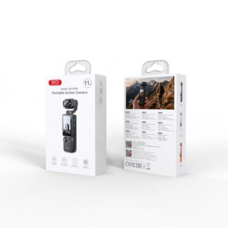 CAMARA ACCION PORTATIL UHD 4K NEGRA ZF05 XO