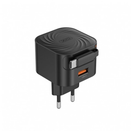 CARGADOR TIPO C CARGA RAPIDA 20W RETRACTIL L165 XO