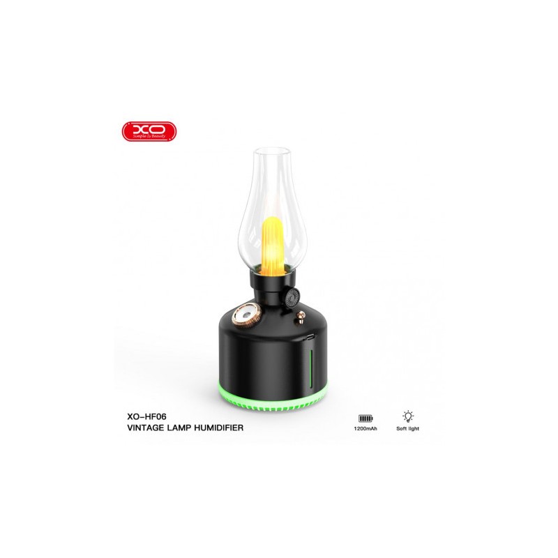 HUMIDIFICADOR LAMPARA VINTAGE NEGRO HF06 XO