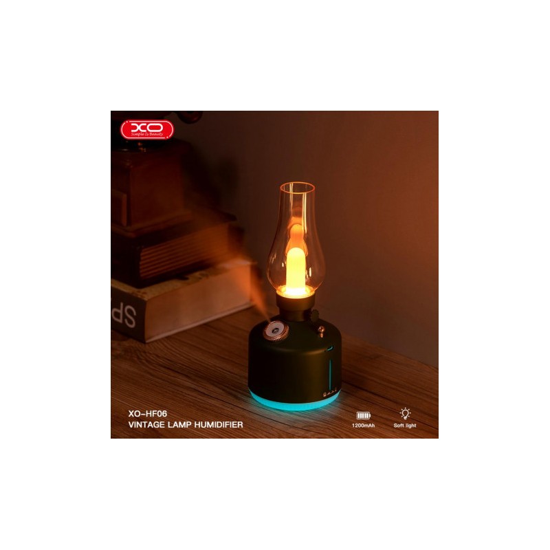 HUMIDIFICADOR LAMPARA VINTAGE NEGRO...