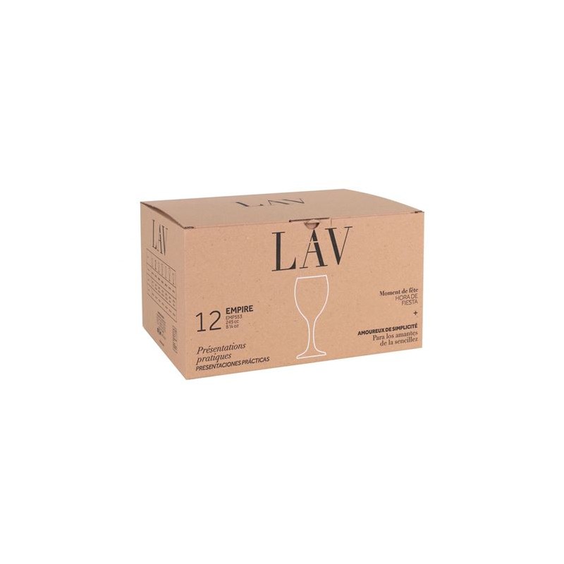 SET 12 COPAS DE VINO 245CC EMPIRE LAV