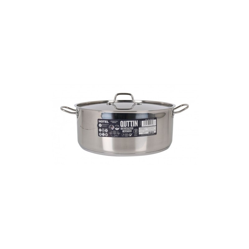 CACEROLA CON TAPA ACERO APTA PARA INDUCCION 12.5L QUTTIN