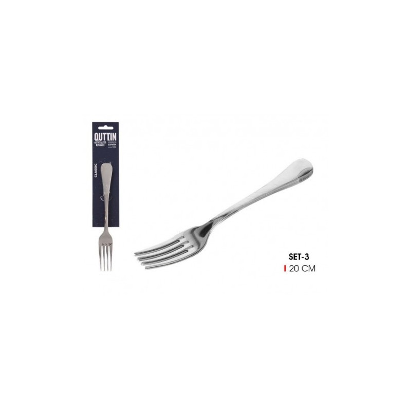 SET 3 TENEDORES MESA 2MM CLASSIC QUTTIN
