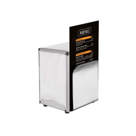 SERVILLETERO HOSTELERIA METALICO INOX CON PORTA MENU MY BAR