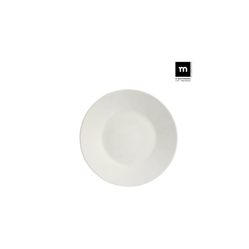 SET 6 PLATOS LLANOS IVORY BRILLO 25CM...