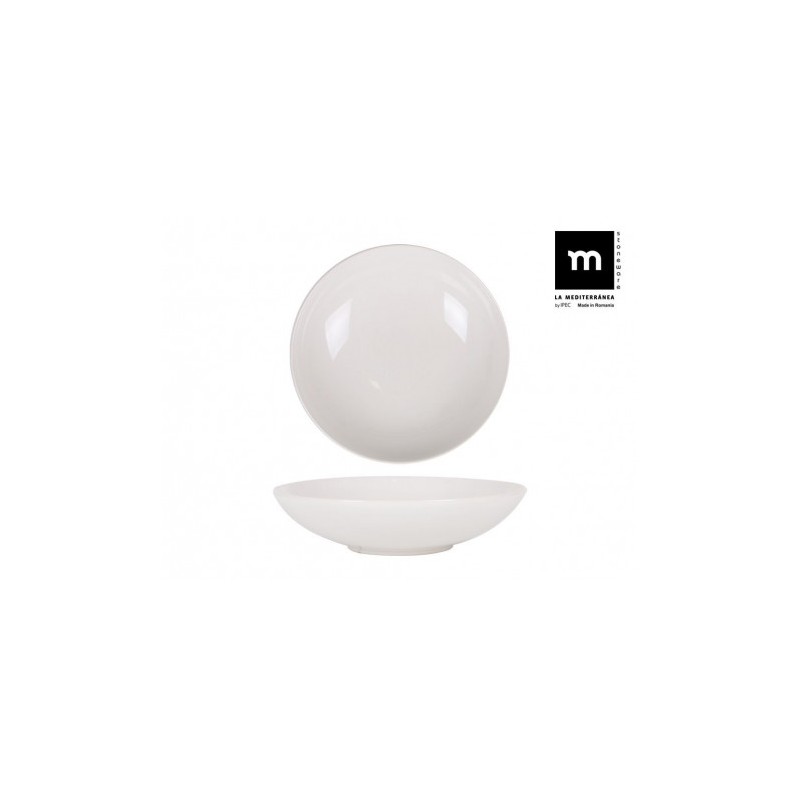 SET 12 PLATOS HONDO 21CM MONACO IVORY LA MEDITERRANEA