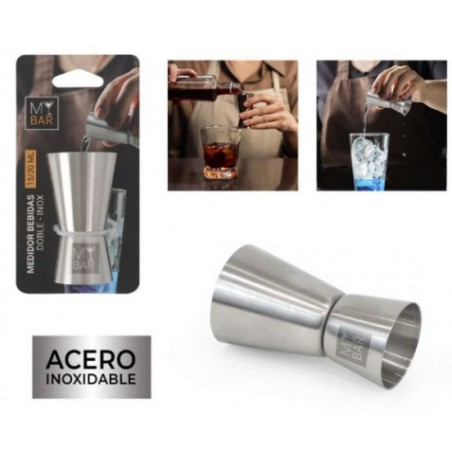 VASO MEDIDOR COCTELERIA ACERO INOX 15/30 ML MY BAR