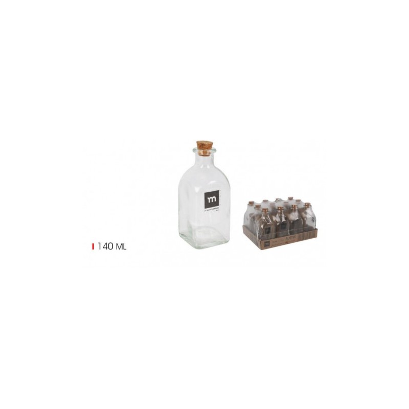 SET 12 TARROS CON TAPON DE CORCHO 140ML LA MEDITERRANEA