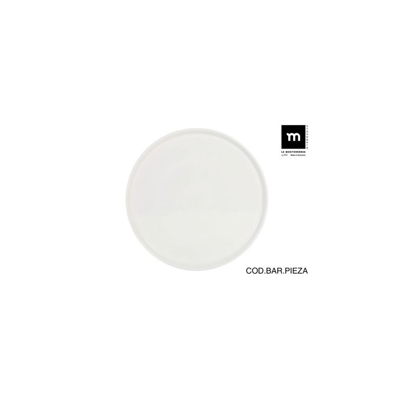 SET 6 PLATOS PARA PIZZA 33CM BARI IVORY BRILLO LA MEDITERRANEA