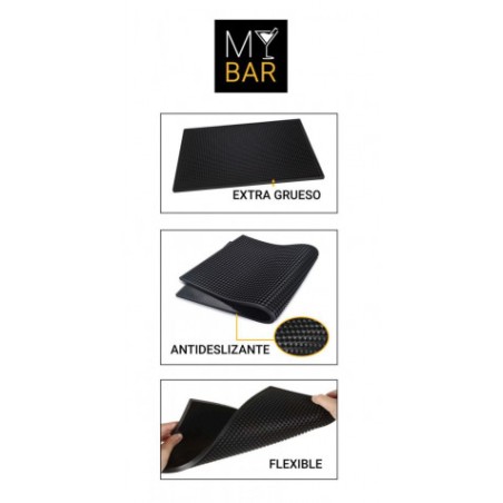 TAPETE ESCURRIDOR DE GOMA 45X30 PARA HOSTELERIA MY BAR