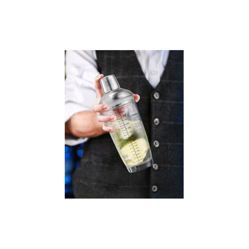 COCTELERA VIDRIO 650ML CON TAPA DE...