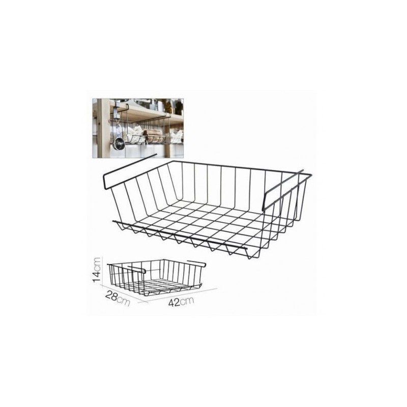 CESTA HOSTELERIA COLGANTE NEGRA 42X28X14