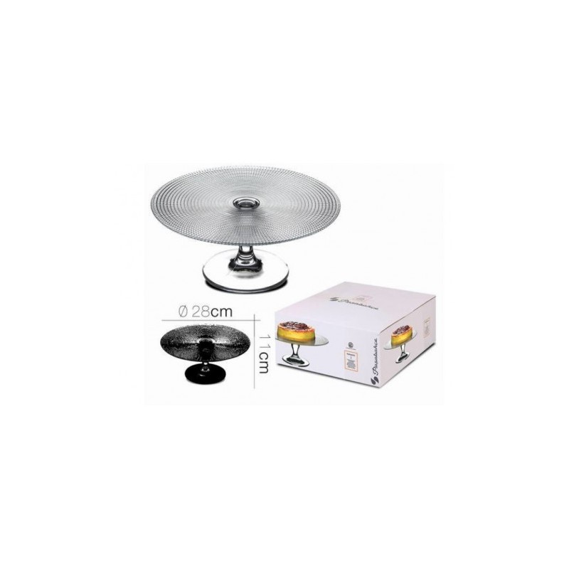 PLATO VIDRIO PARA REPOSTERIA DE 28CM PASABAHCE
