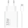 CARGADOR DE PARED XIAOMI 33W CABLE USB-A + USB-C