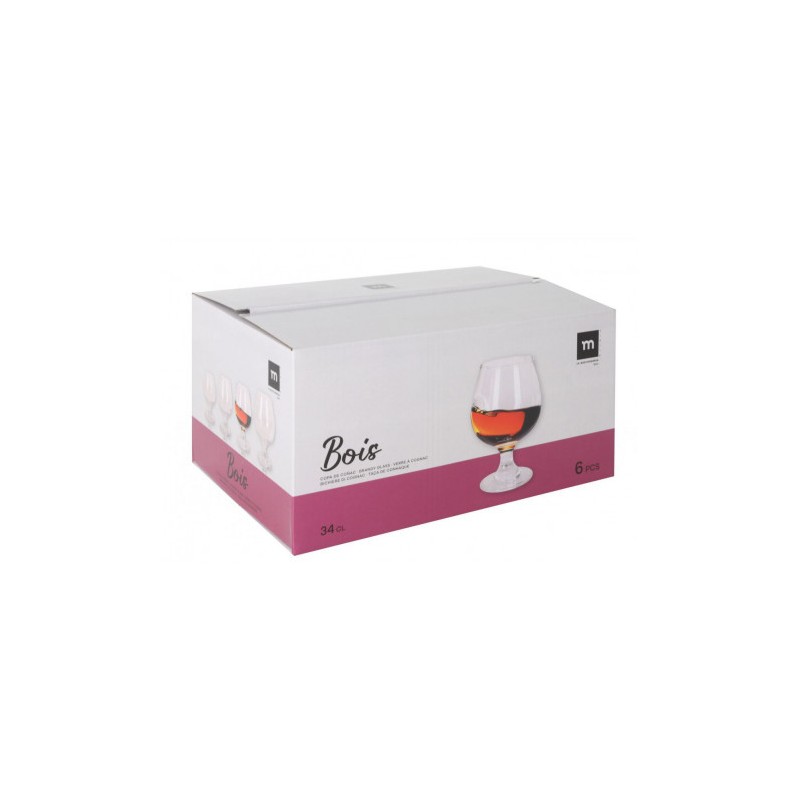 SET 6 COPAS COÑAC 340ML BOIS LA...