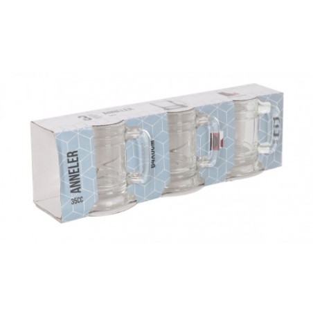 SET 3 JARRITAS CON ASA 35CC ANNELER ARCOGLASS