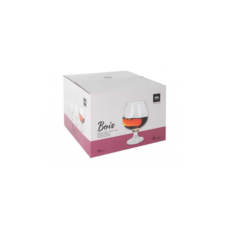 SET 4 COPAS COÑAC 500ML BOIS LA...
