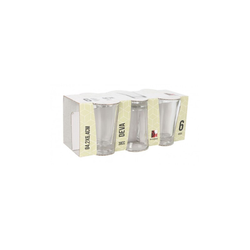 SET 6 VASOS CHUPITOS 38CC DEVA