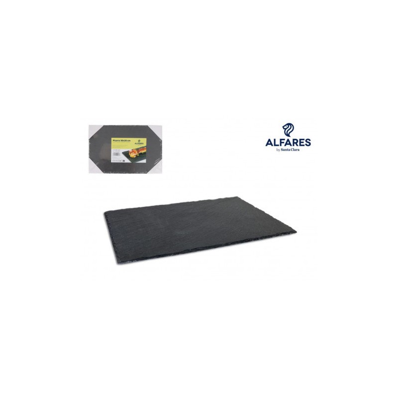 SET 6 BANDEJAS PIZARRA 30X20CM ALFARES