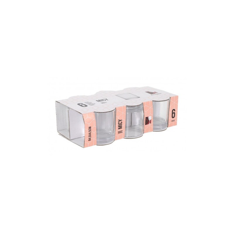SET 6 VASOS CHUPITO 50CC MICY ARCOGLASS